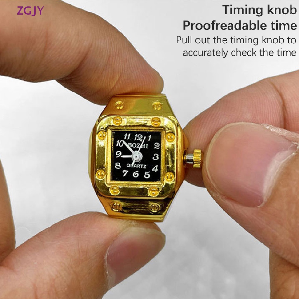 Nhẫn Đồng Hồ Co Giãn Phong Cách Punk Hip hop Cá Tính Cho Cặp Đôi Mới