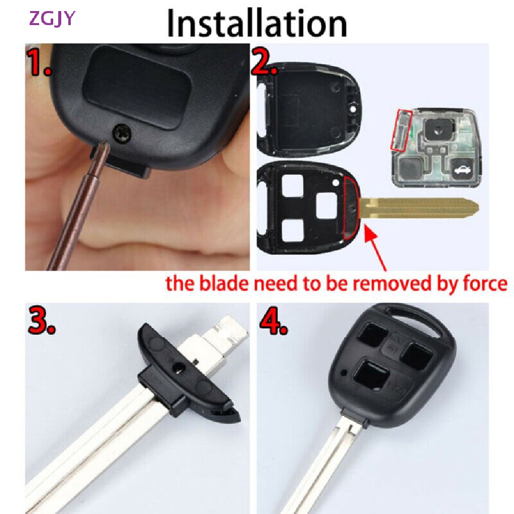 Vỏ Bảo Vệ Chìa Khóa Xe Hơi 2 / 3 Lỗ Chống Trầy Cho Toyota Camry Overbearing Ville Prado Mới