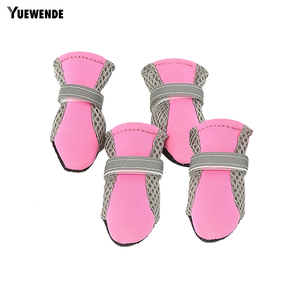 Set 4 Đôi Giày Chống Trượt 4 Màu Cho Thú Cưng