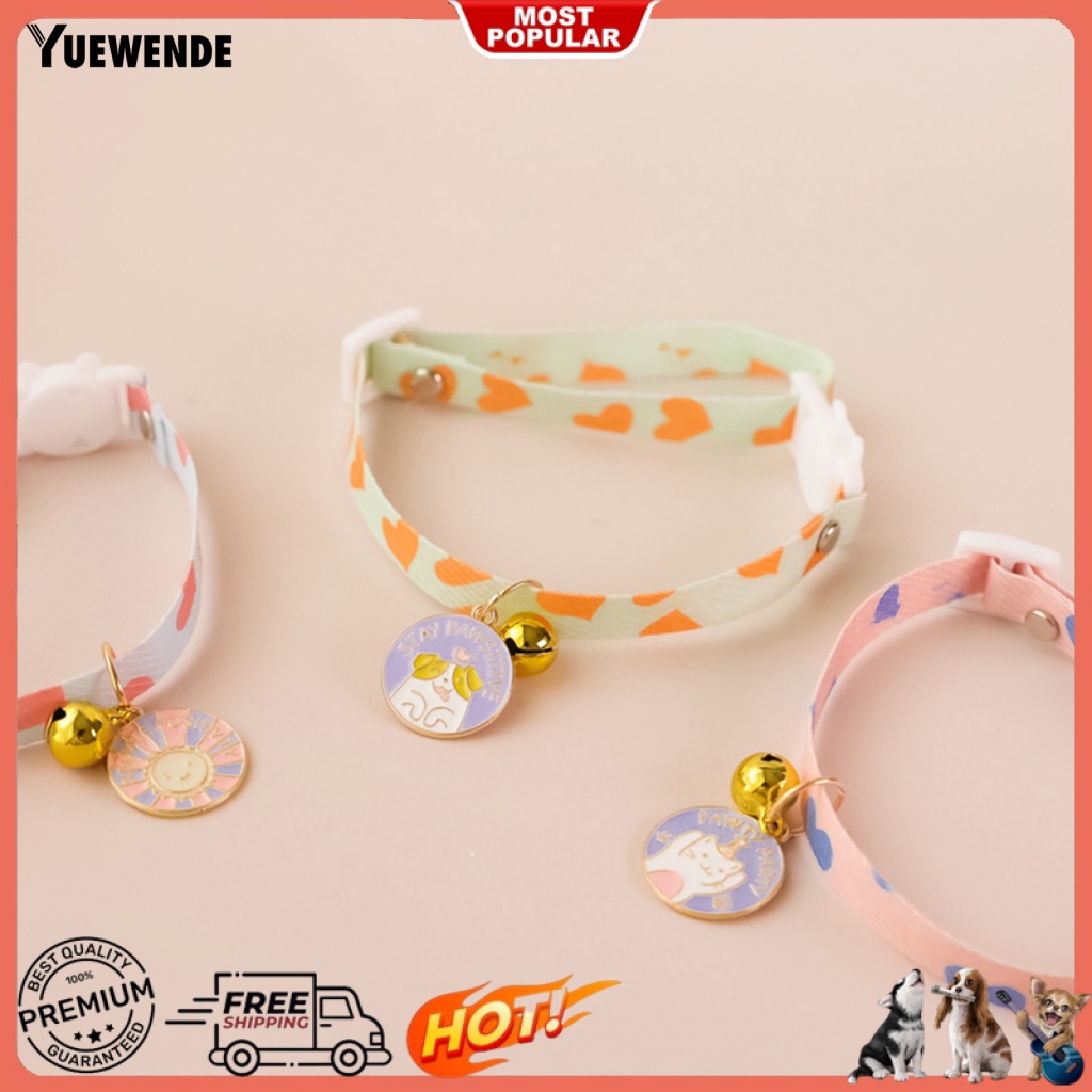 Ye.b Vòng Cổ Có Thể Điều Chỉnh Chống Mài Mòn Họa Tiết Hoa Đáng Yêu Cho Thú Cưng Nhỏ