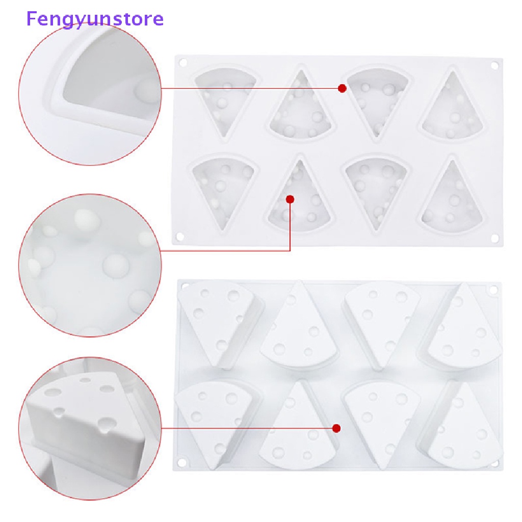 Khuôn Silicon Làm Bánh Mousse Tráng Miệng Hình Phô Mai 3D