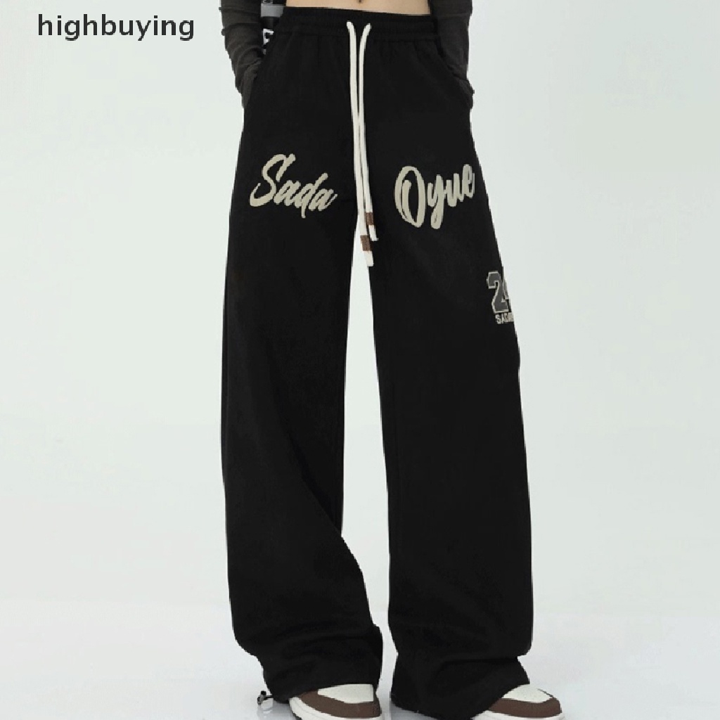 Quần Dài Ống Rộng In Chữ Phong Cách Hip Hop Đường Phố Cá Tính