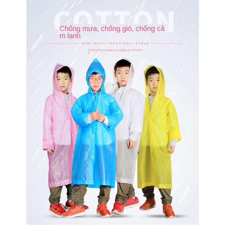 Áo Mưa Dáng Dài Bằng peva Dày Dặn Không Thể Tháo Rời Tiện Dụng Mang Theo Du Lịch / Leo Núi Cho Nam Và Nữ