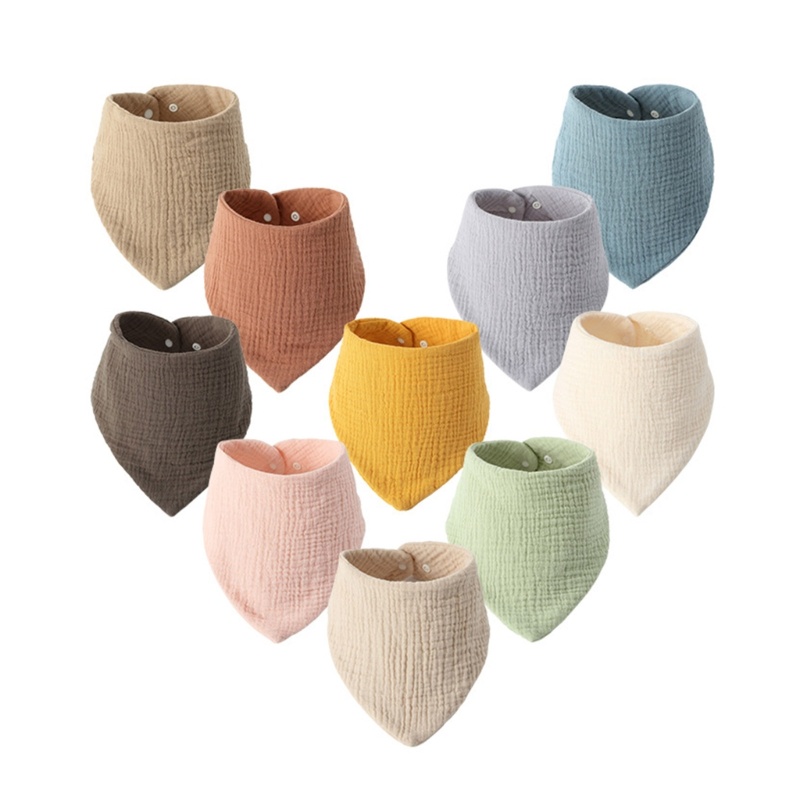 Yếm Vải Cotton Thấm Hút Tốt Thiết Yếu Tiện Dụng Cho Bé Sơ Sinh