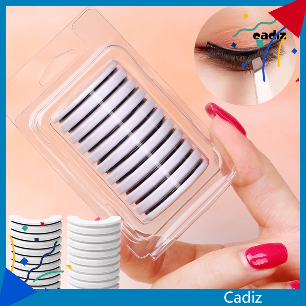 Hộp 10 Miếng Dán Lông Mi Giả Mềm Mại Tự Dính Kháng Nước Có Thể Tái Sử Dụng Cho Nữ