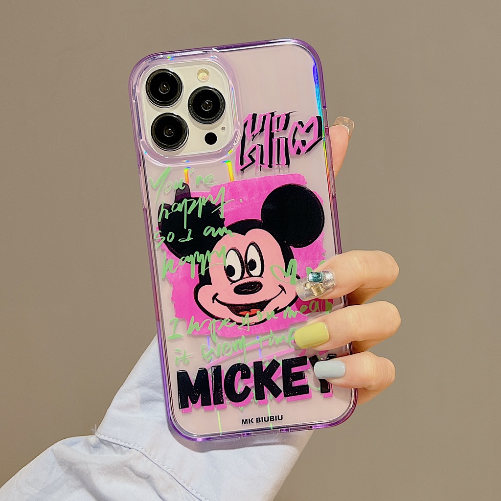 Donald Duck Ốp Điện Thoại TPU Mềm Trong Suốt Dạ Quang In Hình Mickey / Vịt Donald Cho iPhone 14 13 12 Pro Max