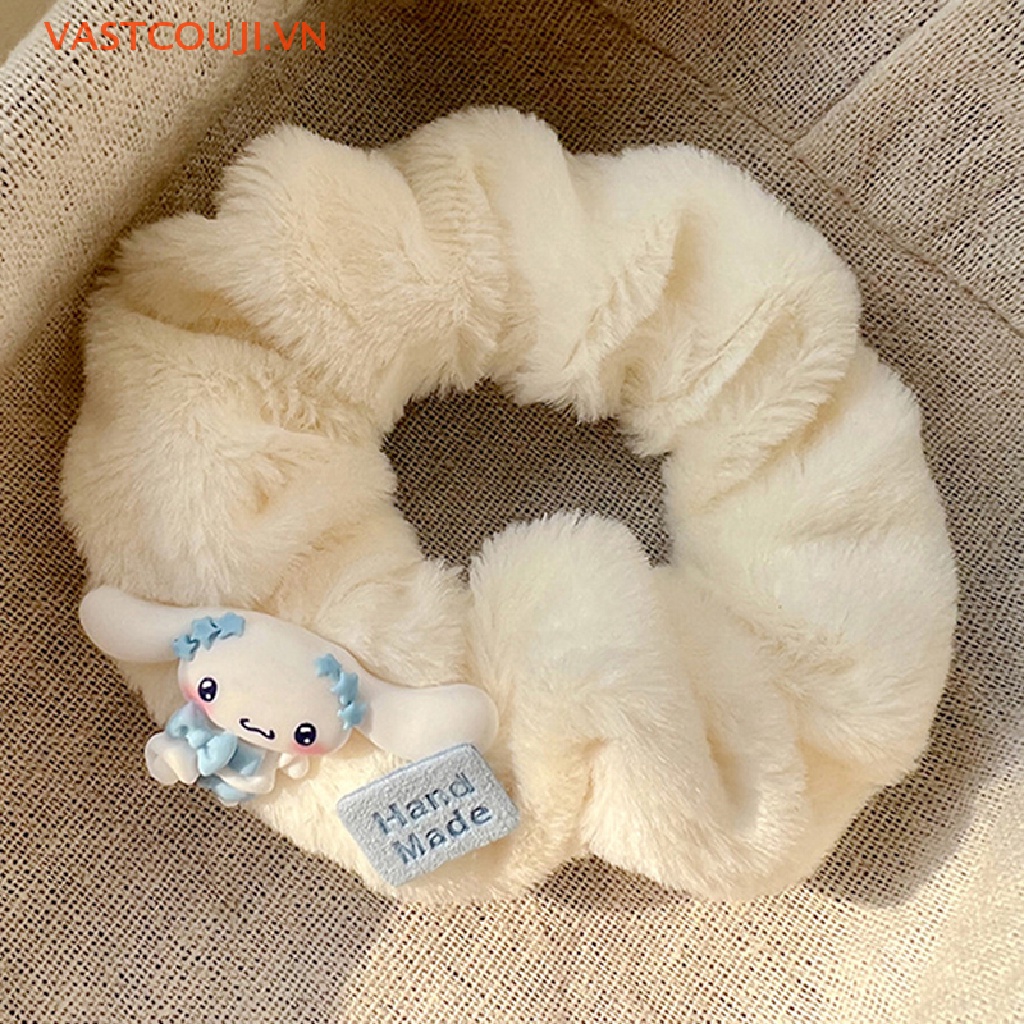 Vastji Dây Buộc Tóc Hình Chú Chó Tai To Nhồi Bông Mềm Mại Thời Trang Mùa Đông Cho Nữ