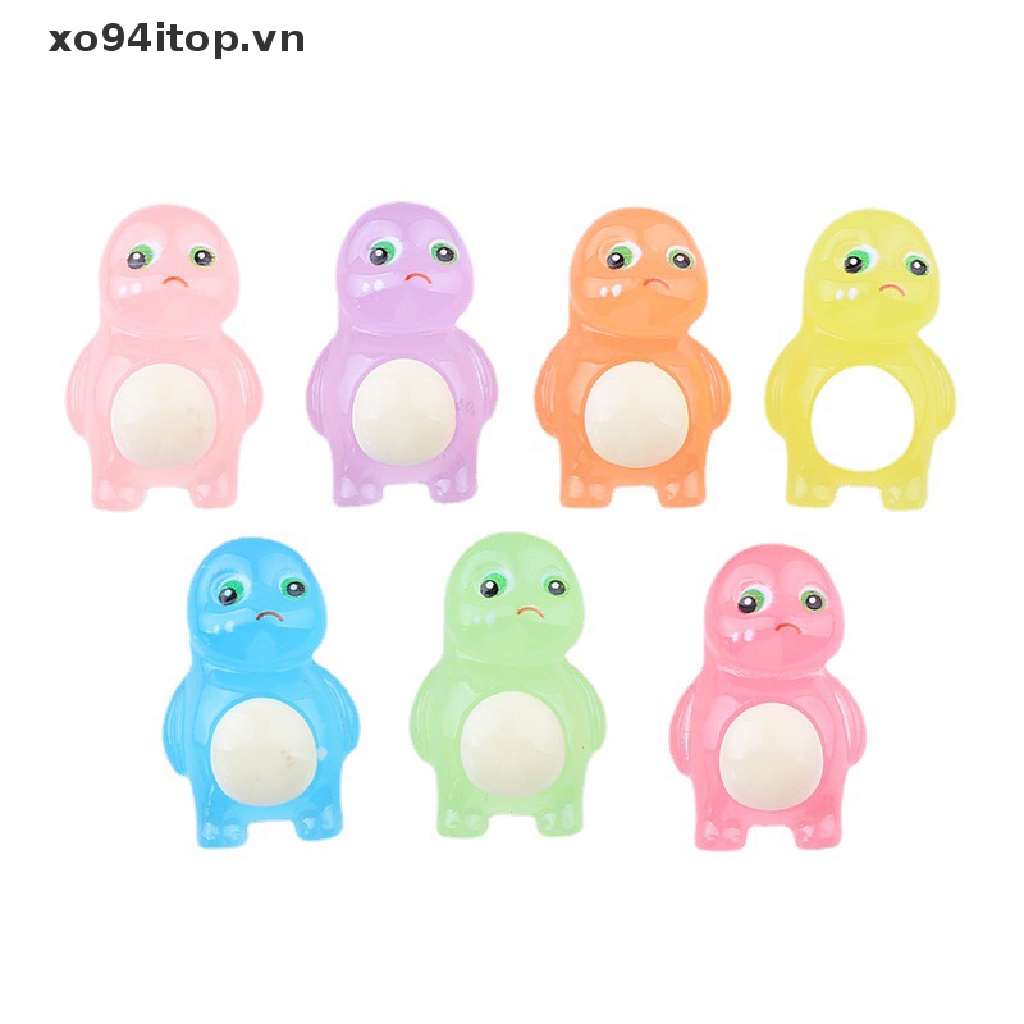 Xoitop Set 5 Đồ trang trí Khủng Long Hoạt Hình Màu Dạ Quang Trang Trí Tiểu Cảnh