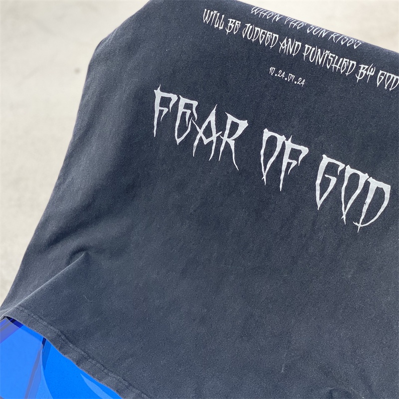 Post-mx Một Mình-The Mô Hình Thời Trang Cổ Điển Mẫu F O G "Judged Satan" Giới Hạn 1Ff1 Game of Thrones Rửa Sạch Nước Cổ Điển Tay Ngắn JRTJSRJKDFJYK