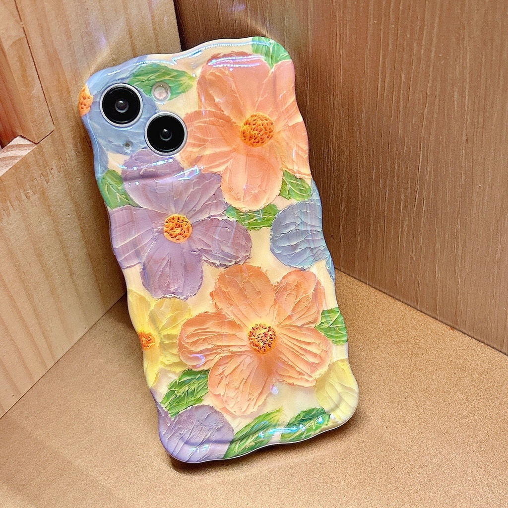 Ốp Điện Thoại TPU Chống Sốc Họa Tiết Tranh Sơn Dầu Cho IPhone 14 13 12 11 Pro Max