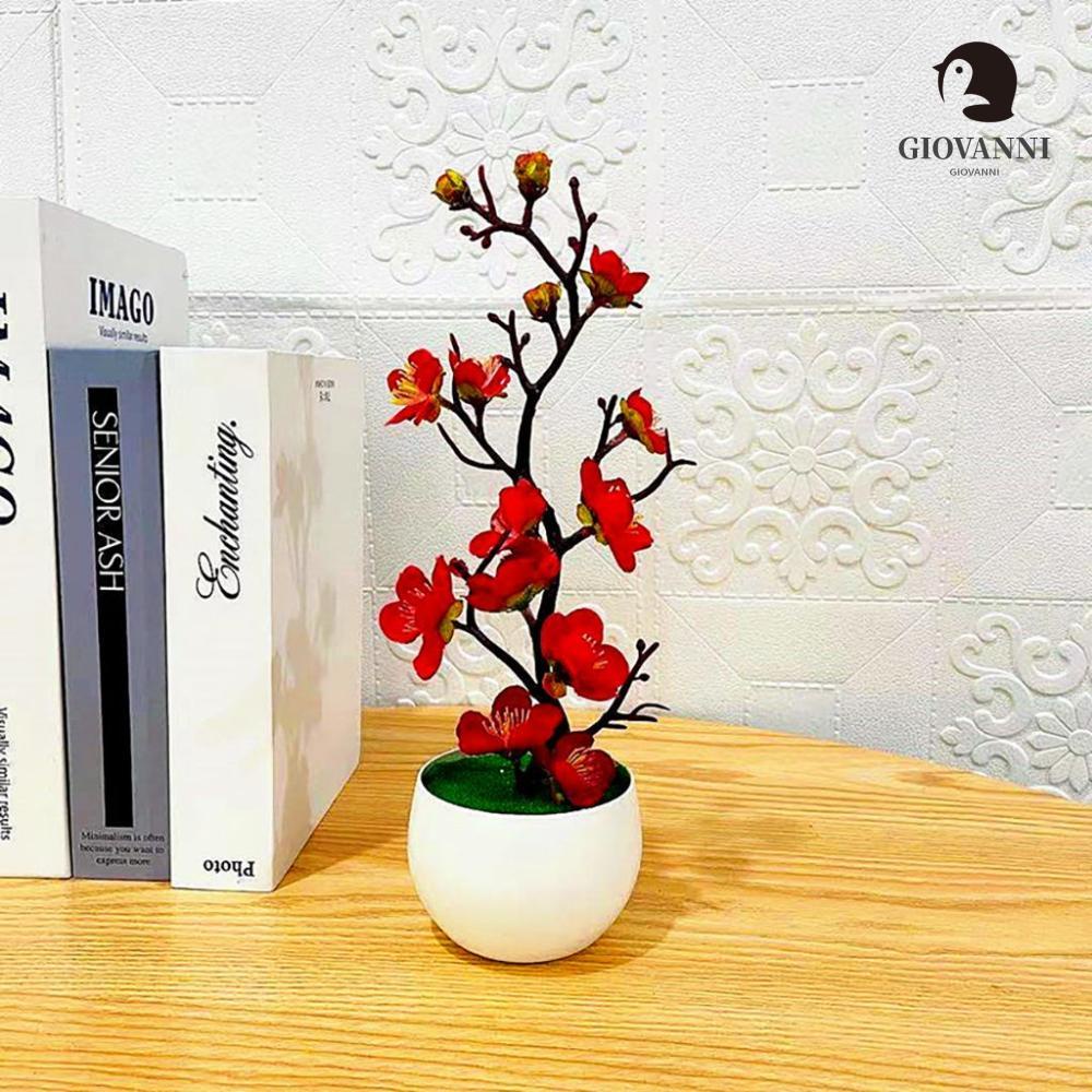 Chậu Hoa Nhân Tạo Màu Sắc Tươi Sáng Trang Trí Nhà Cửa