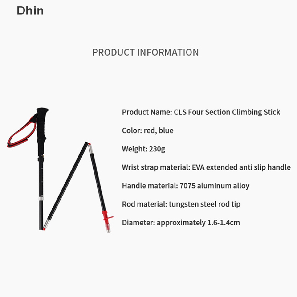 [Dhin] Gậy Leo Núi Đi Bộ Đường Dài Gấp Gọn Được COD