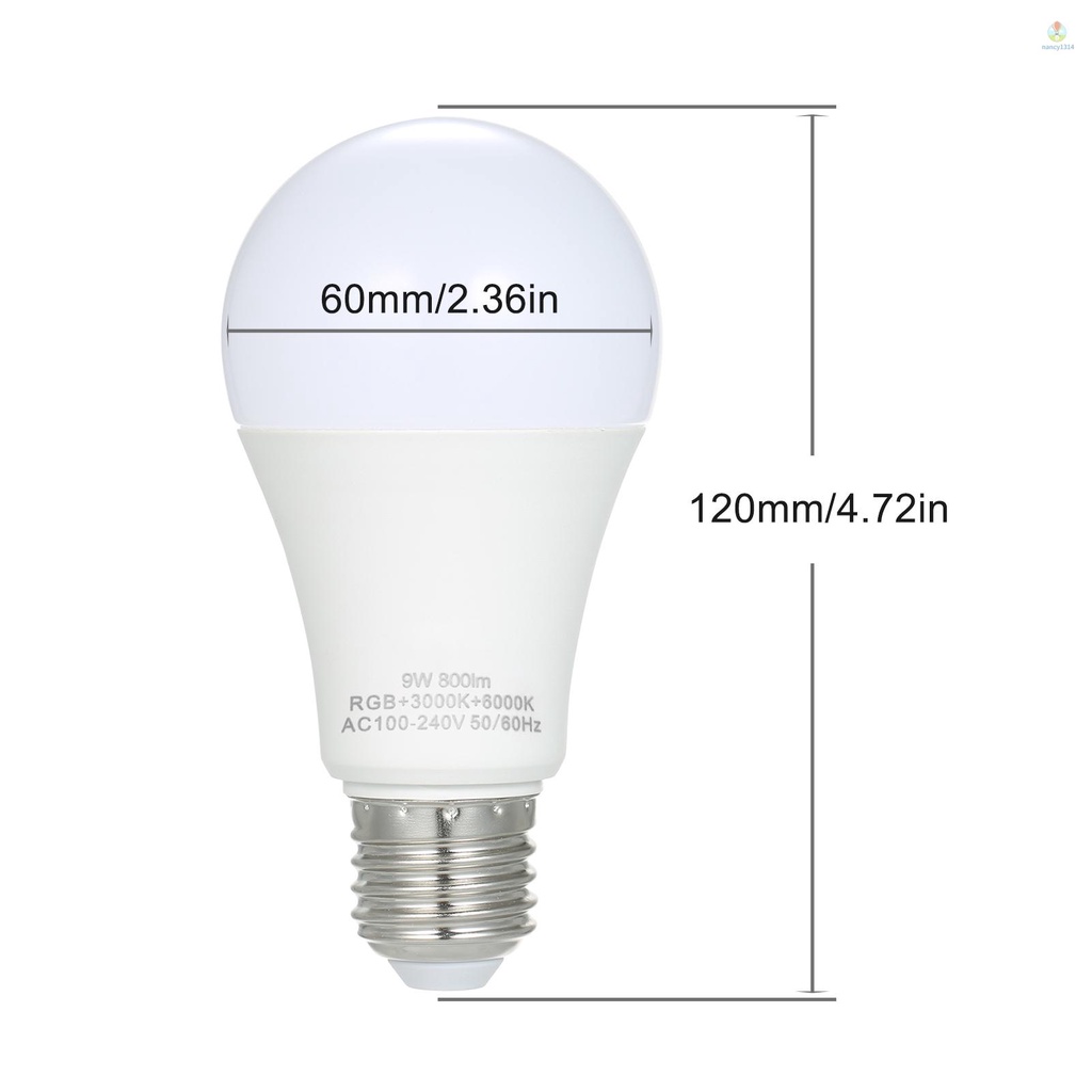Bóng Đèn LED Thông Minh Điều Khiển Bằng Giọng Nói 9W 16 Triệu Màu E27 AC100-2