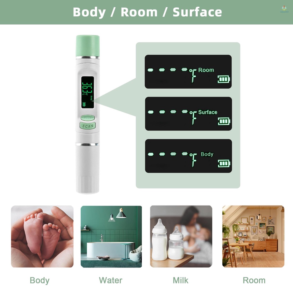 Máy Đo Nhiệt Độ Hồng Ngoại Mini 1S 3 Chế Độ Nhiệt Nhanh Không Tiếp Xúc Dùng Cho Văn Phòng / Nhà Ở