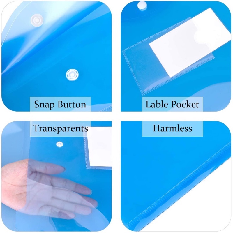 Túi Đựng Tài Liệu Khổ A4 Bằng Nhựa PVC Trong Suốt Dày Dặn Chống Thấm Nước Chất Lượng Cao