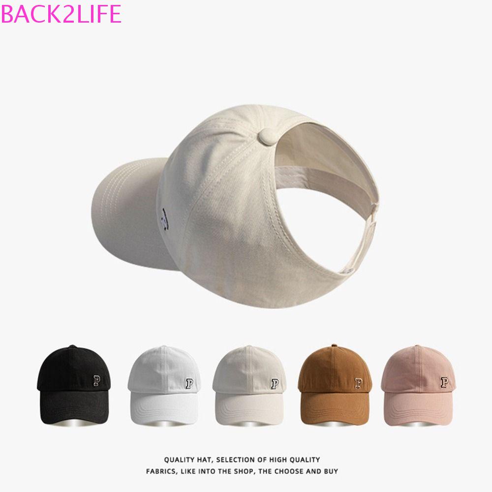 Nón Lưỡi Trai Hở Chóp Thêu Chữ BACK2LIFE Đơn Giản Phong Cách Hàn Quốc Cho Nam