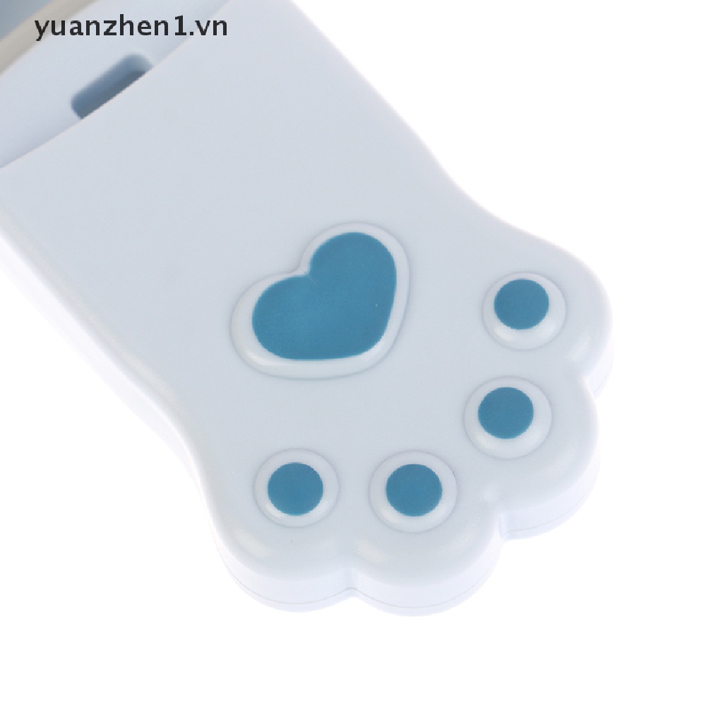 1 Bộ Dụng Cụ Uốn Cong Lông Mi Mini Bằng Nhựa Hình Chân Mèo Dễ Thương