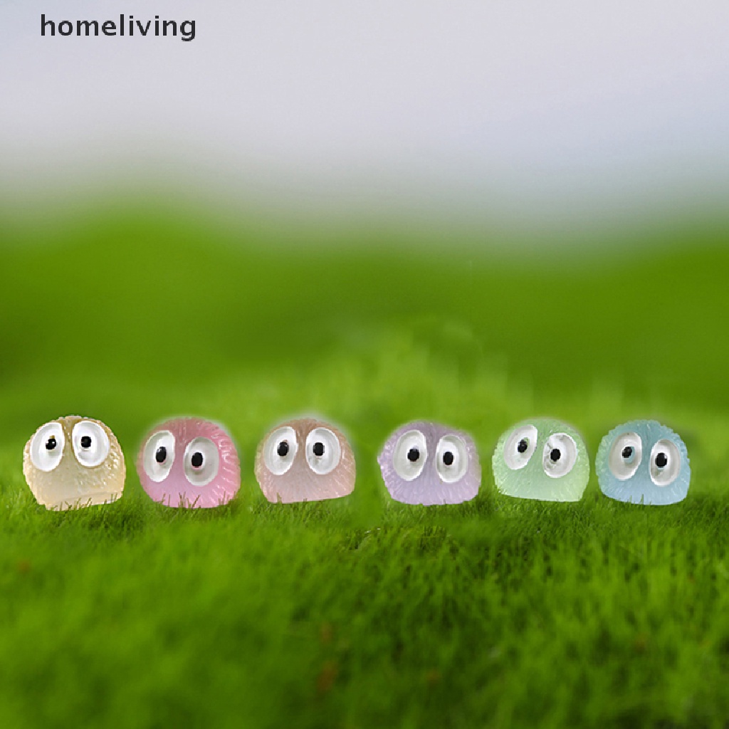 Bộ 5 Bùi Nhùi Mini Màu Đen Dạ Quang Trang Trí Tiểu Cảnh