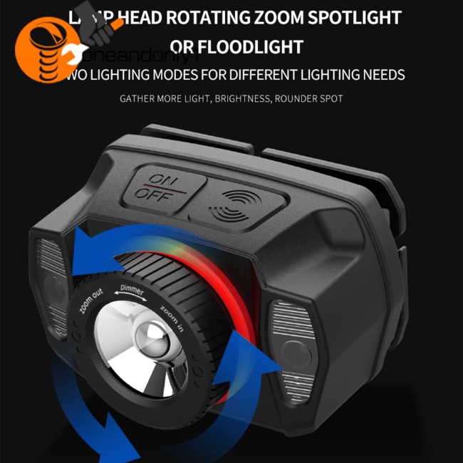 Đèn Pha Led Usb Cảm Ứng Mạnh Mẽ Có Thể Sạc Lại