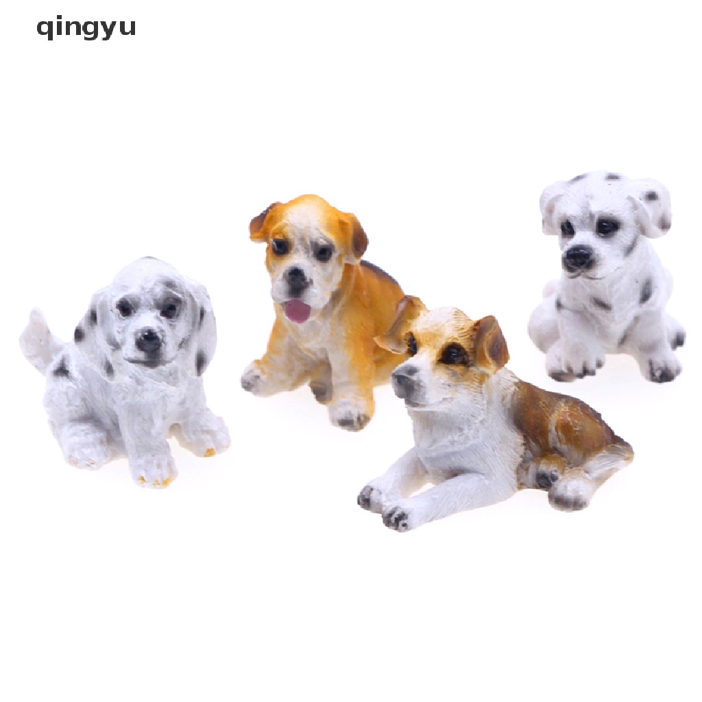 Qingyu Mô Hình Cún Cưng Mini Bằng Nhựa resin Trang Trí Tiểu Cảnh Sân Vườn Nhà Búp Bê