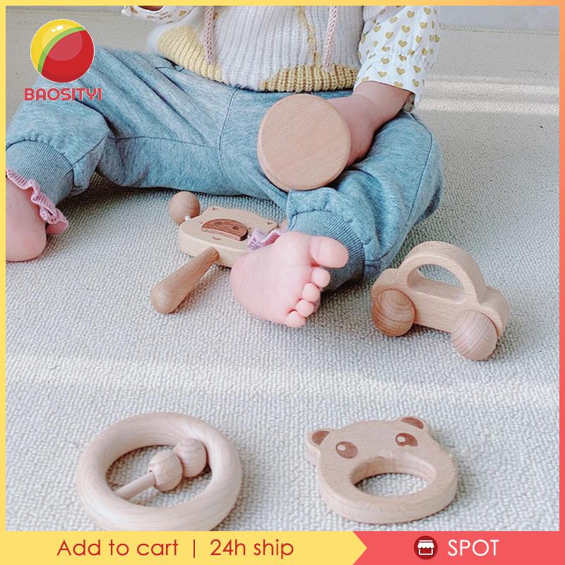 Bộ Đồ Chơi Lục Lạc Bằng Gỗ Đầy Đủ Cho Bé 6 Tháng Tuổi [Baosity1]