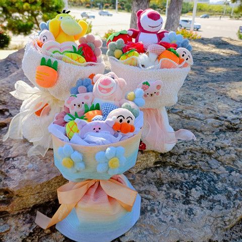 🎁Giao hàng nhanh chóng💝Bó Hoa Hồng Sáp Gấu Bông Kuromi Dễ Thương Làm Quà Tặng Sinh Nhật Cho Bạn Gái / Bạn Gái