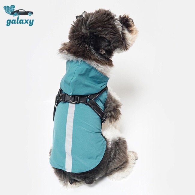 Galaxy Áo Mưa Thoáng Khí Chống Thấm Nước Có Mũ Trùm Dành Cho Cún Cưng Cỡ Vừa Và Lớn