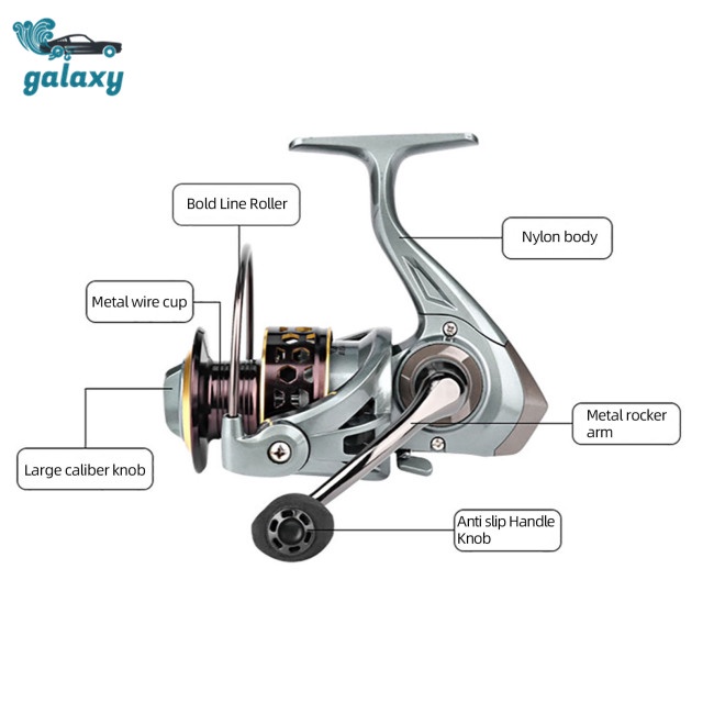 Máy Câu Cá galaxy Ak2000-7000 5.2: 1 12kg Tối Đa Cao