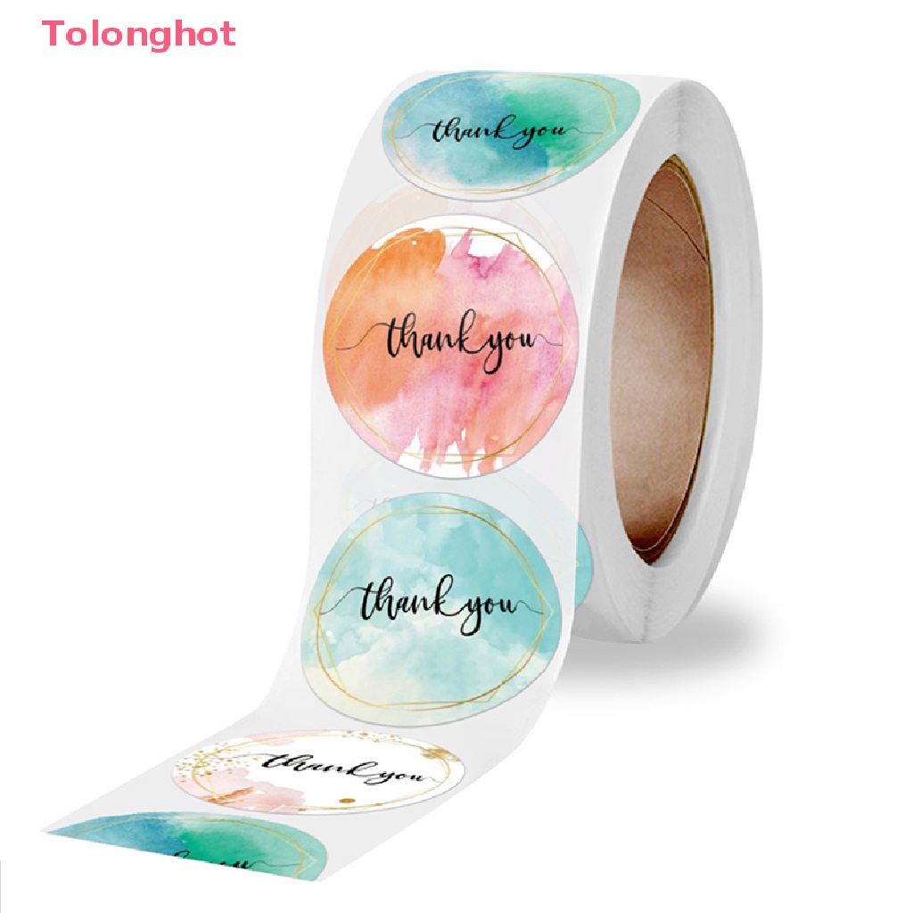 Bộ 500 Miếng Dán Niêm Phong Tự Dính Họa Tiết Hoa Nhiều Màu Sắc