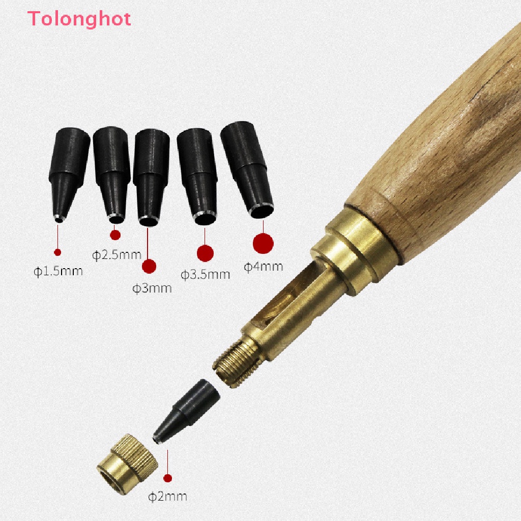 Bộ 6 Dụng Cụ Đục Lỗ Thắt Lưng Da Nhiều Đầu DIY