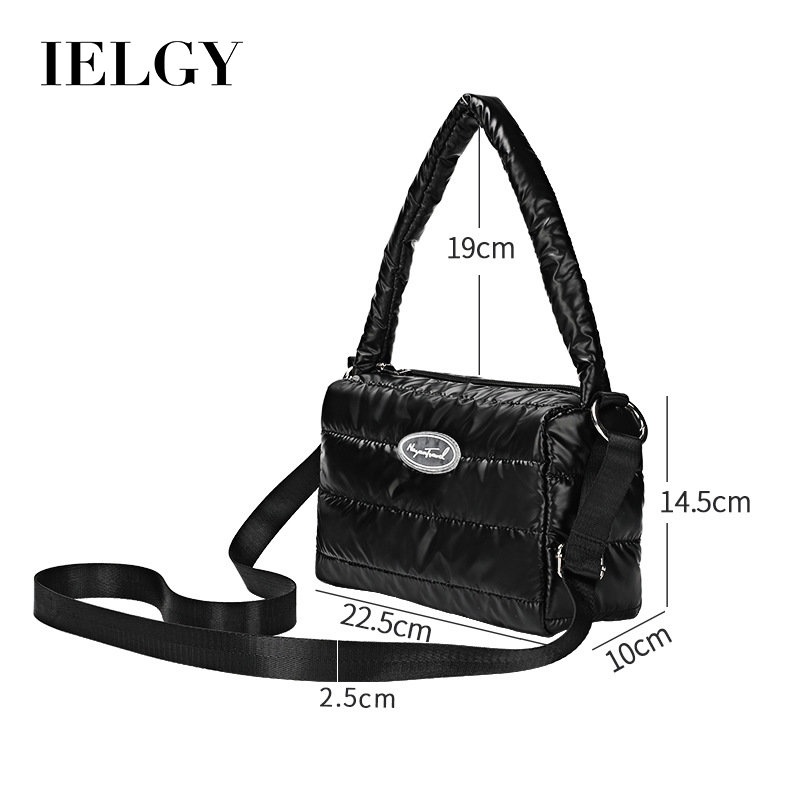 IELGY Túi Đeo Chéo Vai Bằng Da Cotton Màu Trơn Mềm Mại Đa Năng Thời Trang