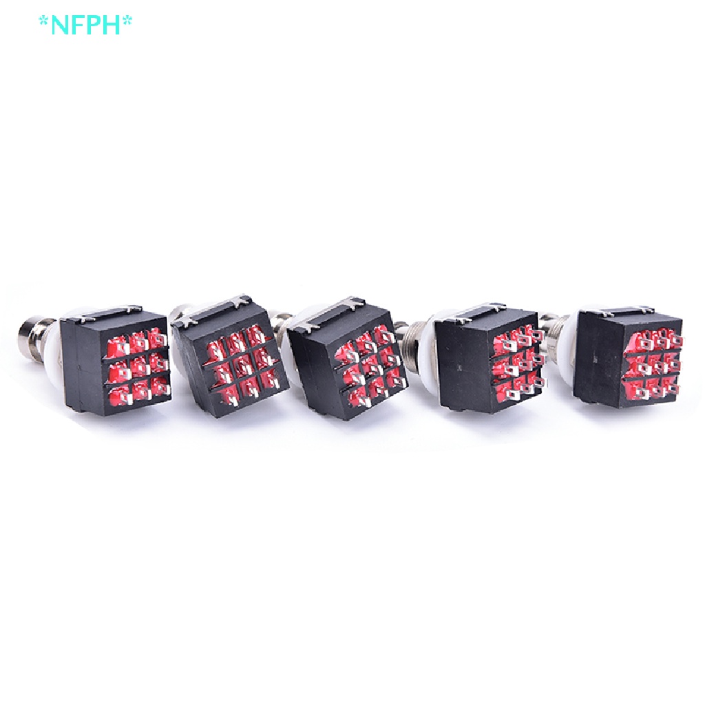 Set 5 Bàn Đạp Hiệu Ứng 3PDT 9-Pin Bằng Kim Loại Dành Cho Đàn Guitar Mới