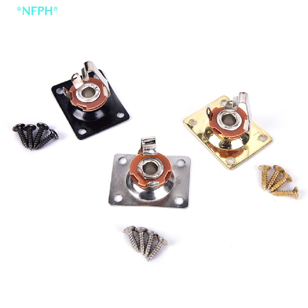 Nfph &gt; Đĩa Jack Cắm Đầu Ra Hình Vuông Màu Bạc Phong Cách Mới Cho Đàn Guitar