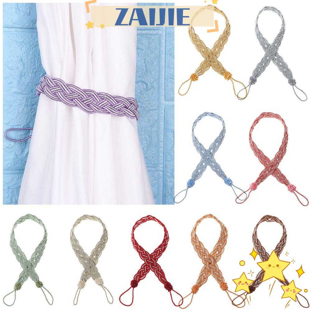 Dây Cột Rèm Cửa 24 Ngăn Bằng Vải Satin Bền Đơn Giản