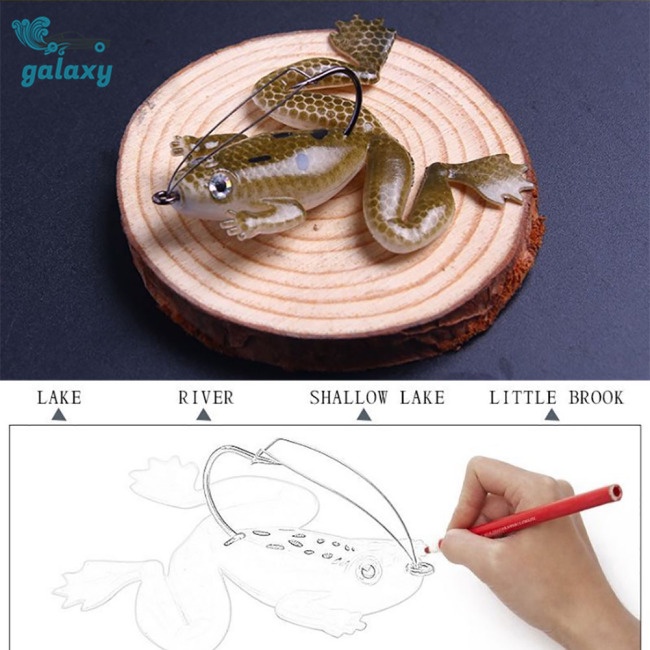 Galaxy Set 4 Mồi Giả Nhử Cá Ếch 6cm / 5g Bằng Nhựa Mềm