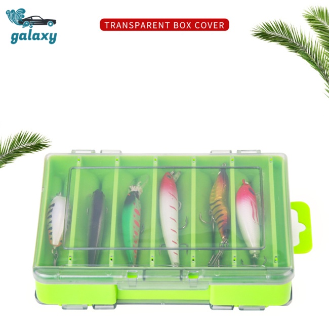 Galaxy Hộp Đựng Mồi Câu Cá Giả Hai Mặt Hình Chữ U Đa Năng
