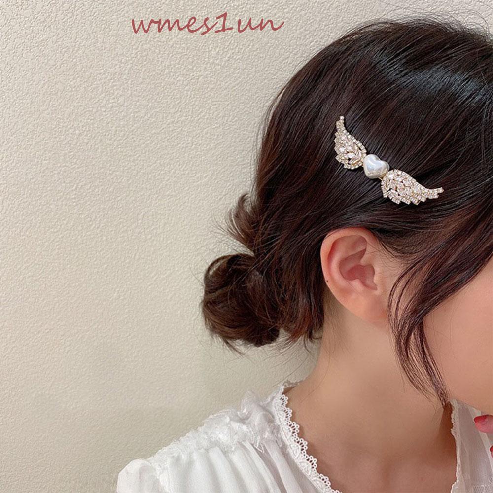 Kẹp Tóc Hình Cánh Thiên Thần / Trái Tim Xinh Xắn WMES15H Cho Nữ|Kẹp Mỏ Vịt Chuyên Dụng Chất Lượng Cao
