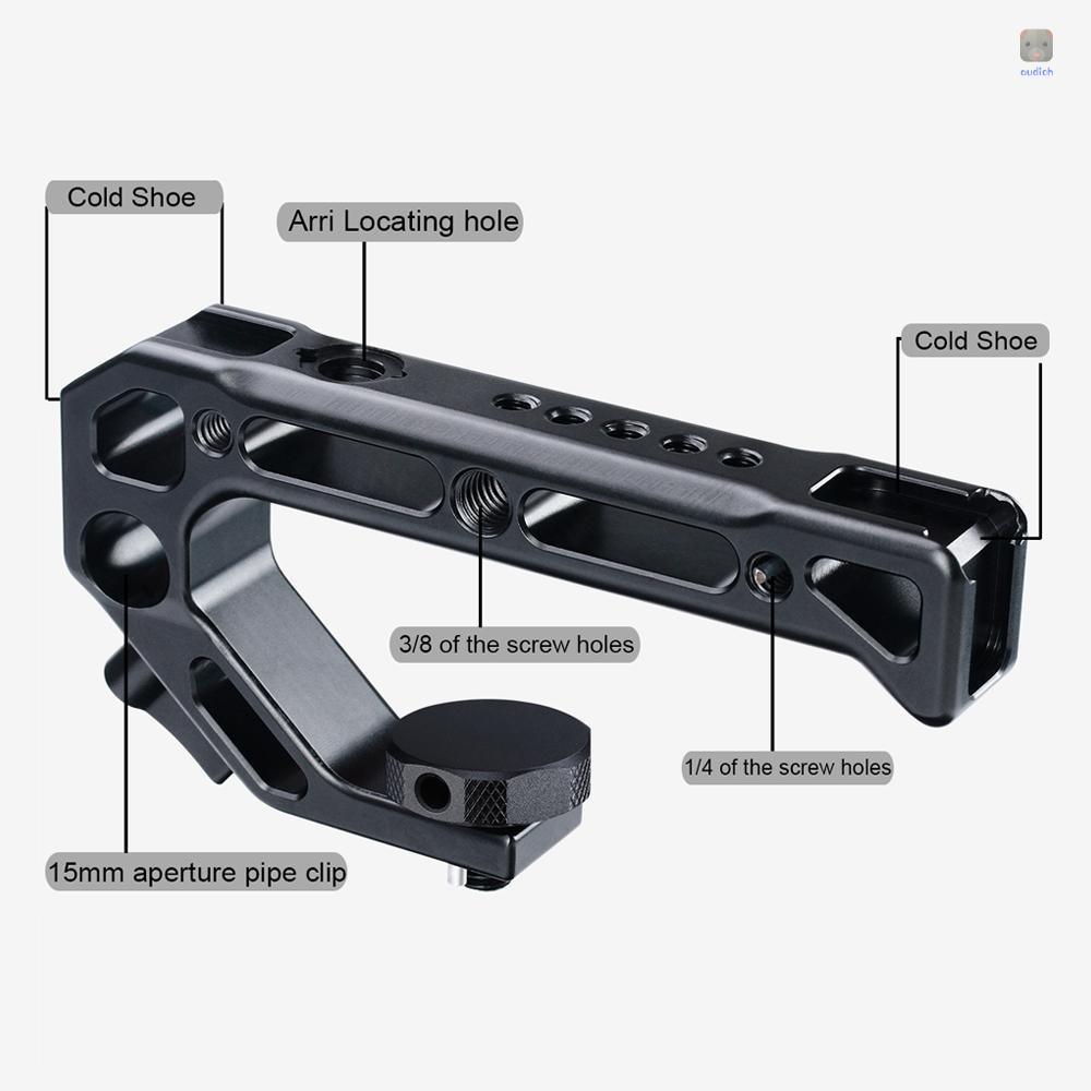 Tay Cầm Máy Ảnh UURig R008 Có Lỗ Khóa 3 / 8 Inch Tiêu Chuẩn Kèm Ngàm Gắn Cold Shoe 15mm Chuyên Dụng