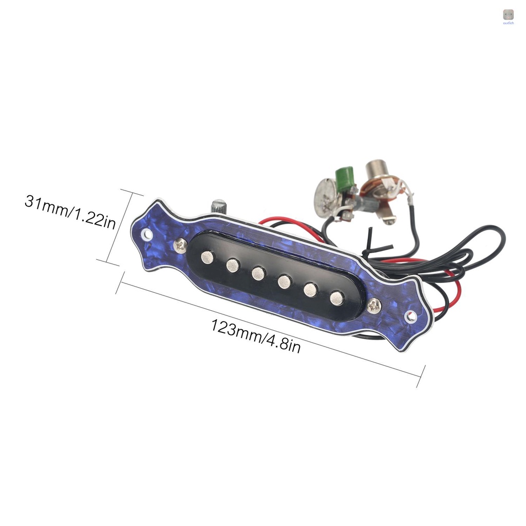 Bộ Pickup Chỉnh Âm Lượng Jack 6.35mm Cho Đàn Guitar Điện