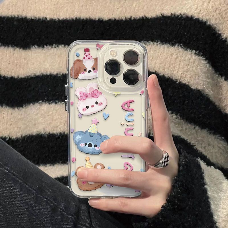 ✅Ốp Điện Thoại Mềm Trong Suốt Hình Động Vật Nhỏ Dễ Thương Cho iPhone 8Plus 1112 xr 14Promax xs13 / 7K3X