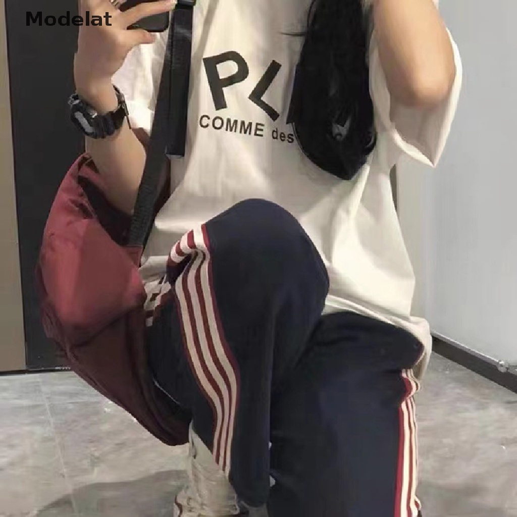 Quần Cotton Mỏng Lưng Thun Dây Rút Họa Tiết Kẻ Sọc Thời Trang Mùa Hè Dành Cho Nữ