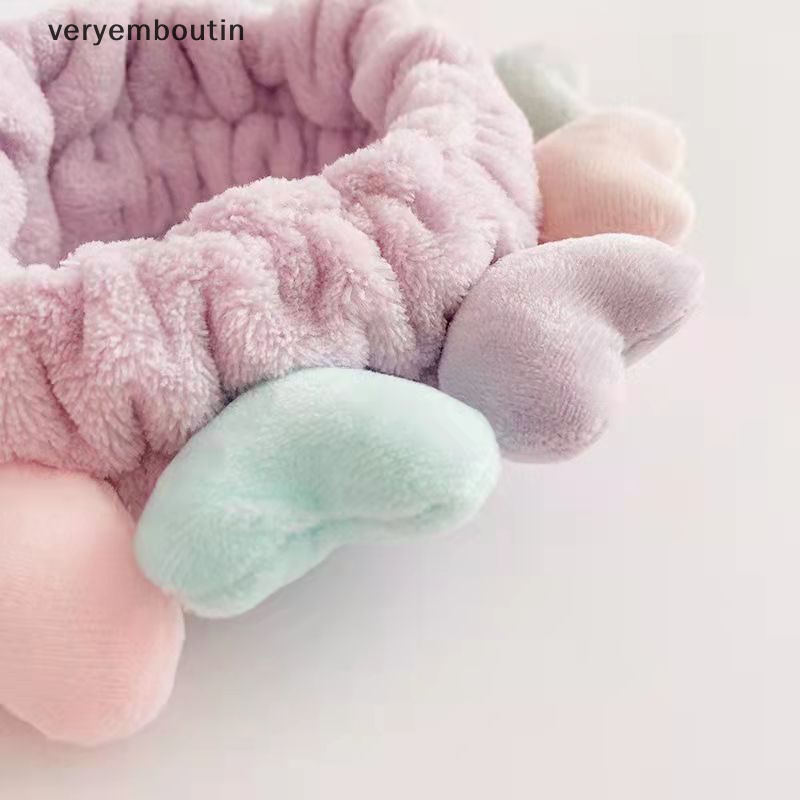 Băng Đô Cài Tóc Hình Trái Tim Nhiều Màu Sắc Đơn Giản Dễ Phối Đồ Rửa Mặt Cho Nữ