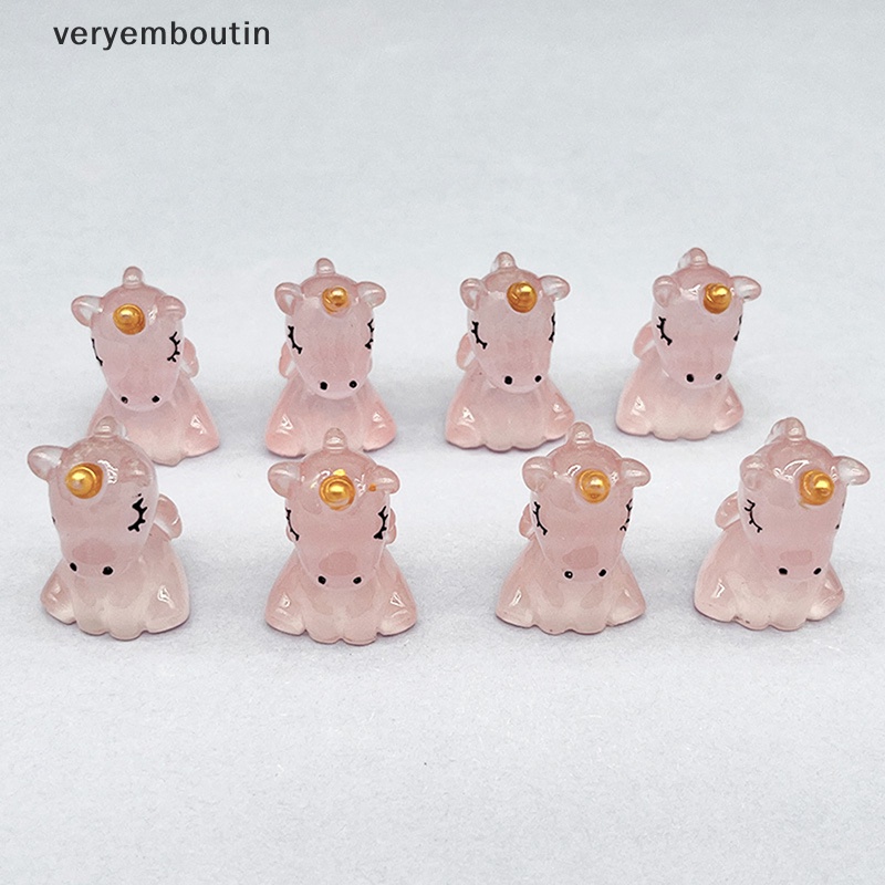 Bộ 5 Phụ Kiện Hình Kỳ Lân Màu Dạ Quang Trang Trí Nghệ Thuật