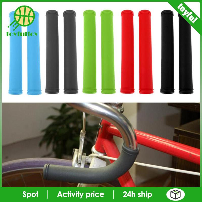 1 Cặp Bọc Cao Su Bảo Vệ Tay Lái Xe Đạp Màu Xanh Dương