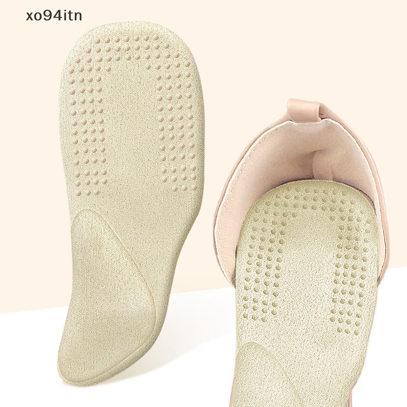 1 Cặp Đế Lót Giày Cao Gót Dạng Cong Tự Dính Vô Hình Chống Trượt Thấm Hút Mồ Hôi