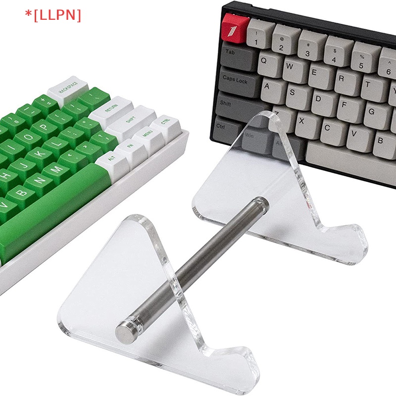 Giá Đỡ Bàn Phím / Màn Hình 3 Tầng Bằng Acrylic Trong Suốt Tiện Dụng