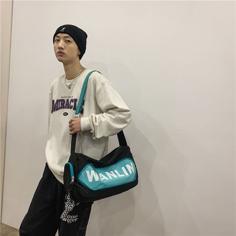 Túi Đeo Chéo Vai Bằng Vải Nylon Kích Thước Lớn Trọng Lượng Nhẹ Màu Xanh Dương Phong Cách Mới Hợp Thời Trang Mùa Xuân Cho Nam Và Nữ