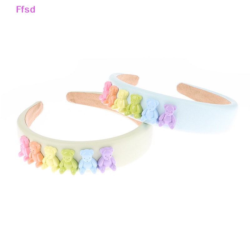 {Ffsd} Băng Đô Cài Tóc Có Đệm Xốp Hình Gấu Màu Kẹo Ngọt Dành Cho Bạn Gái * Bán Chạy