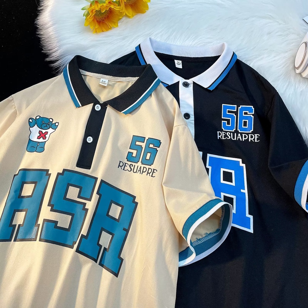 Áo Thun Tay Lỡ Dáng Rộng In Chữ Và Số Thời Trang Mùa Hè 2023POLO Dễ Phối Đồ Phong Cách Mới Cho Nam