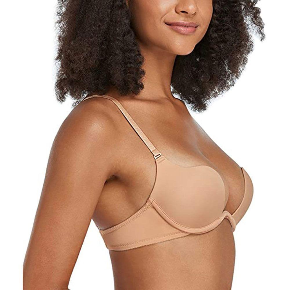 Áo Lót Nâng Ngực Không Đường May Cổ Chữ V Xẻ Sâu Thời Trang Cho Nữ